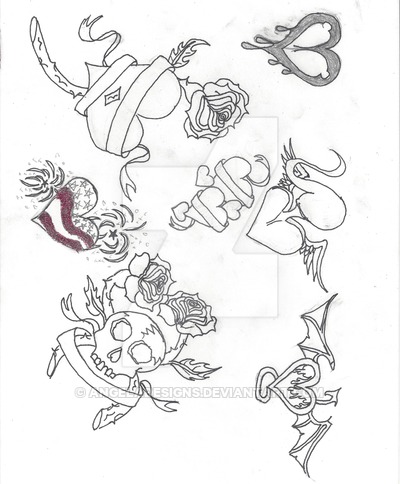 400x484 Cute Tattoo Sketches By Angeladesigns
