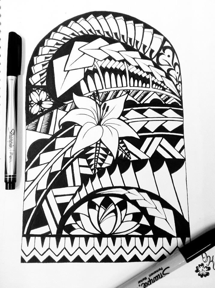 717x960 Collection Of Upper Back Aztec Tattoo Design