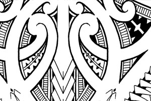 300x200 Maoristyle Tribal Tattoo For Shoulder And Upperarm