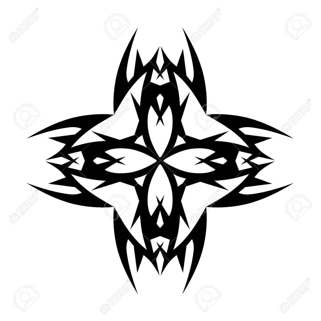 1300x1300 Tattoo Tribal Cross Designs. Vector Sketch Of A Tattoo. Art Tribal