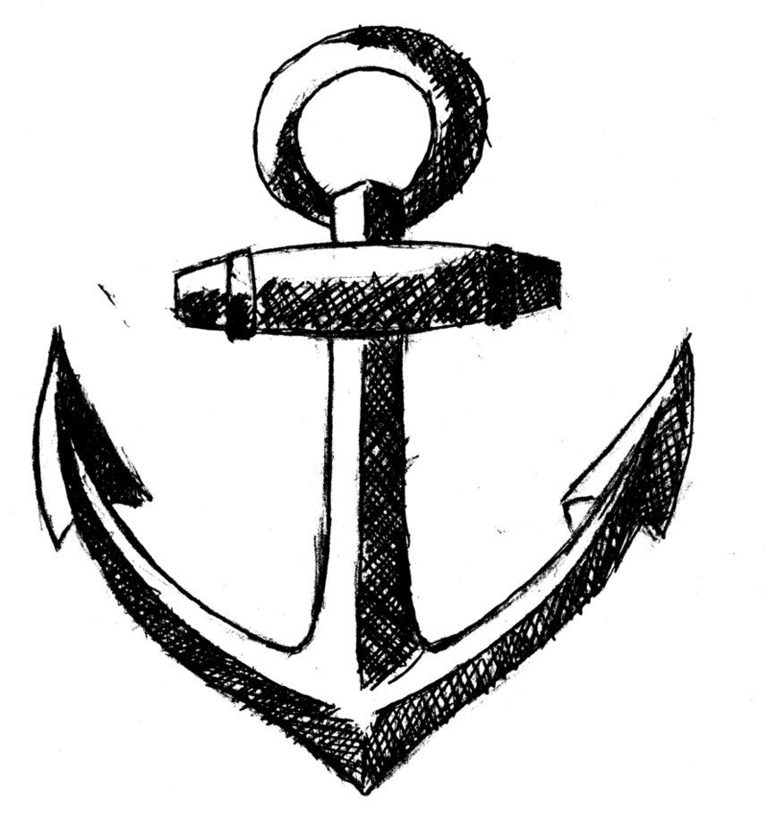 867x921 Drawing Simple Anchor Drawing Tumblr With Simple Anchor Tattoo