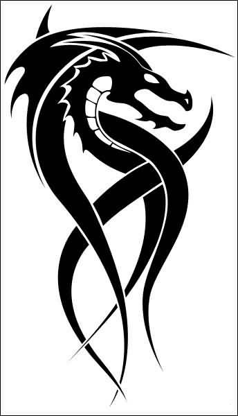 344x600 Latest Black Ink Dragon Tattoo Design Make O N Paper