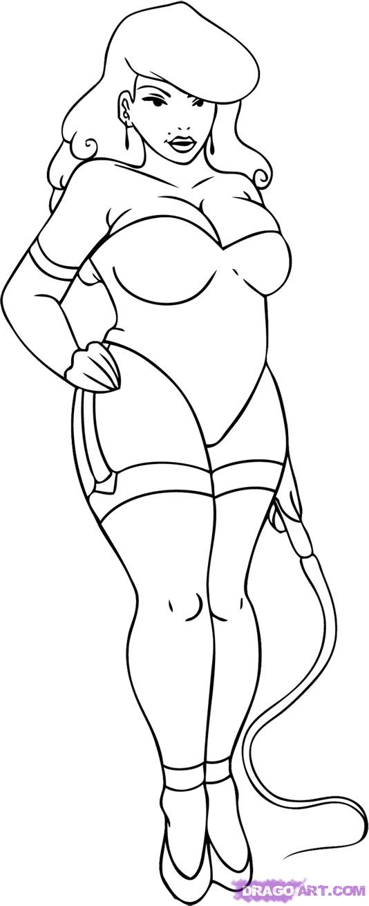 534x1310 How To Draw A Pinup Tattoo Step 7 How To Draw