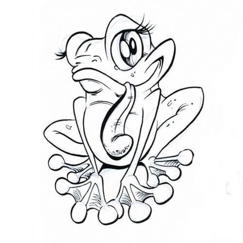 500x500 Frog Tattoo Drawing
