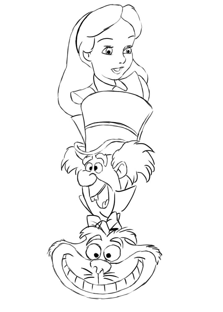 720x1008 Alice In Wonderland Sketch Process For A Tattoo Design