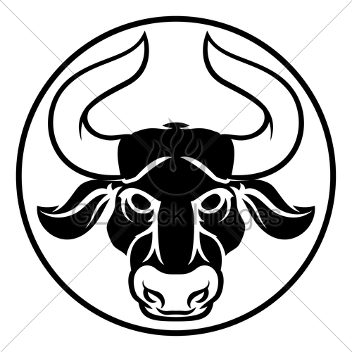 500x500 Taurus Bull Horoscope Zodiac Sign Gl Stock Images