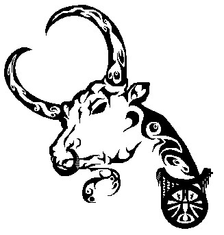 327x343 Tribal Taurus Bull With Nose Ring Tattoo Design In 2017 Real