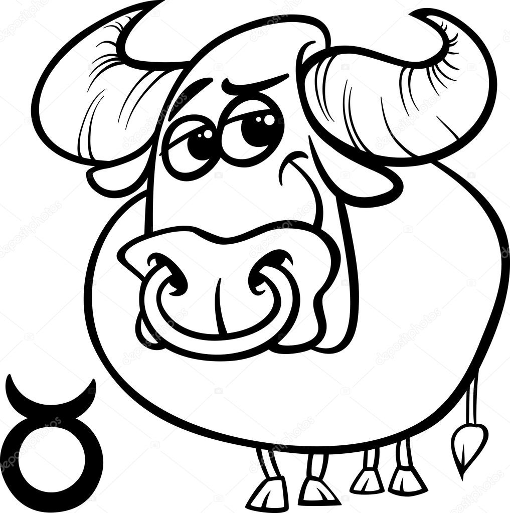 1017x1023 Taurus Or The Bull Zodiac Sign Stock Vector Izakowski