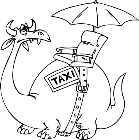 477x480 Taxi Dragon Coloring Page Free Printable Coloring Pages