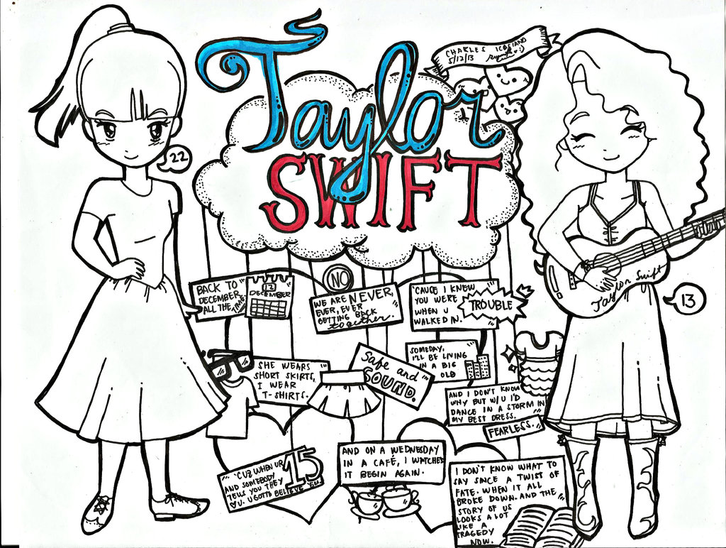 1024x772 Taylor Swift Doodle By Bonjourcharlesg
