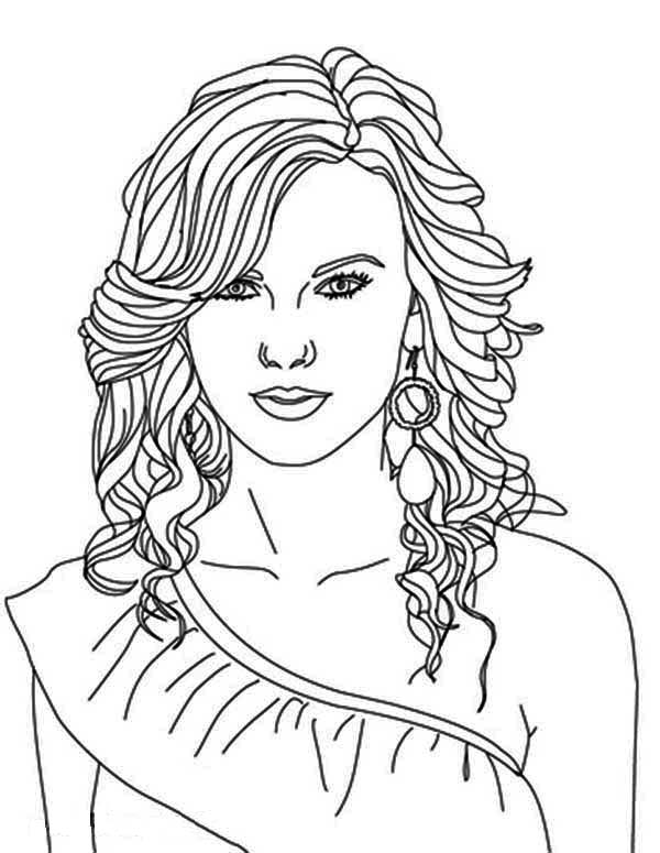 600x775 Taylor Swift Nominated For Best Album Coloring Page Color Luna