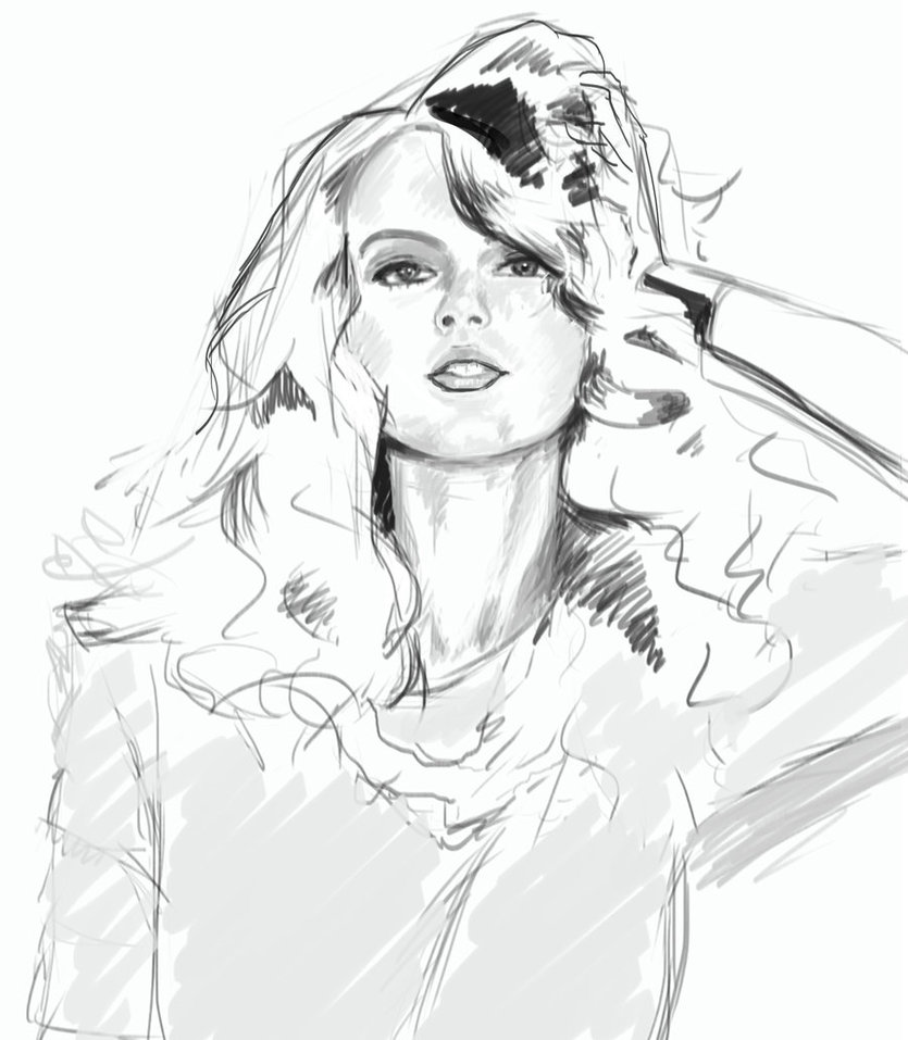 835x957 Taylor Swift Sketch By Keithburgun