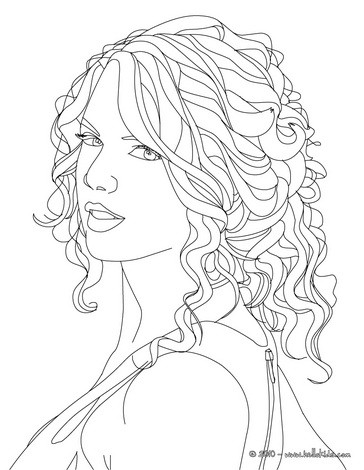 364x470 Taylor Swift Close Up Coloring Pages