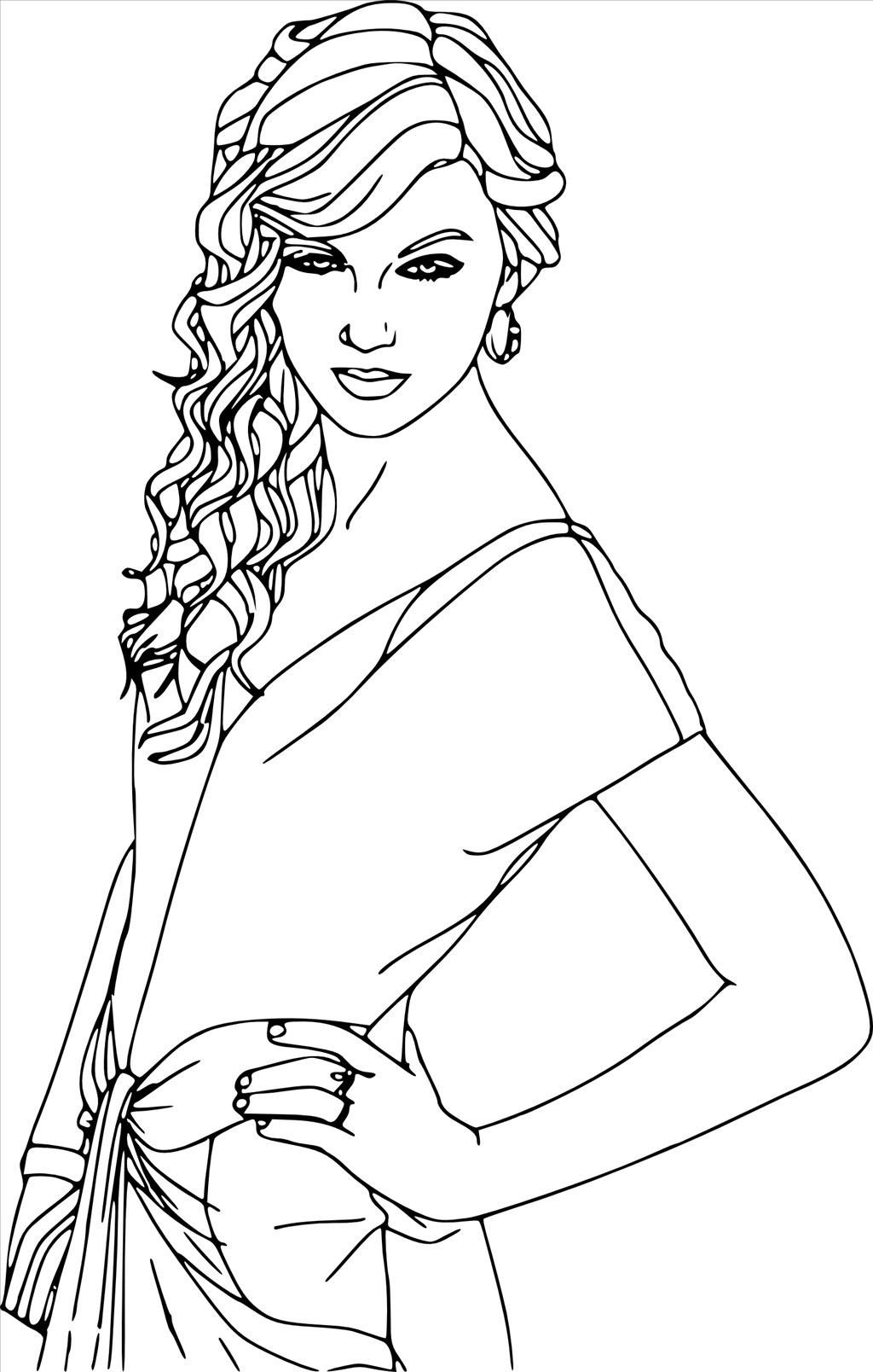 1024x1608 Top Taylor Swift Coloring Pages Pic Unknown Resolutions High