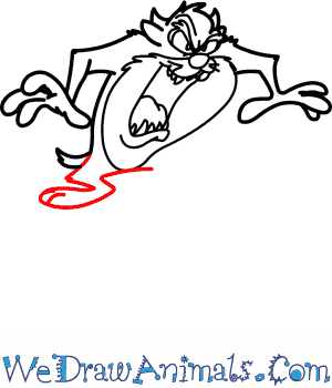 300x350 How To Draw Taz From Looney Tunes