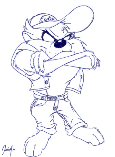 472x644 Taz 1998 Drawing By Wolfboy J