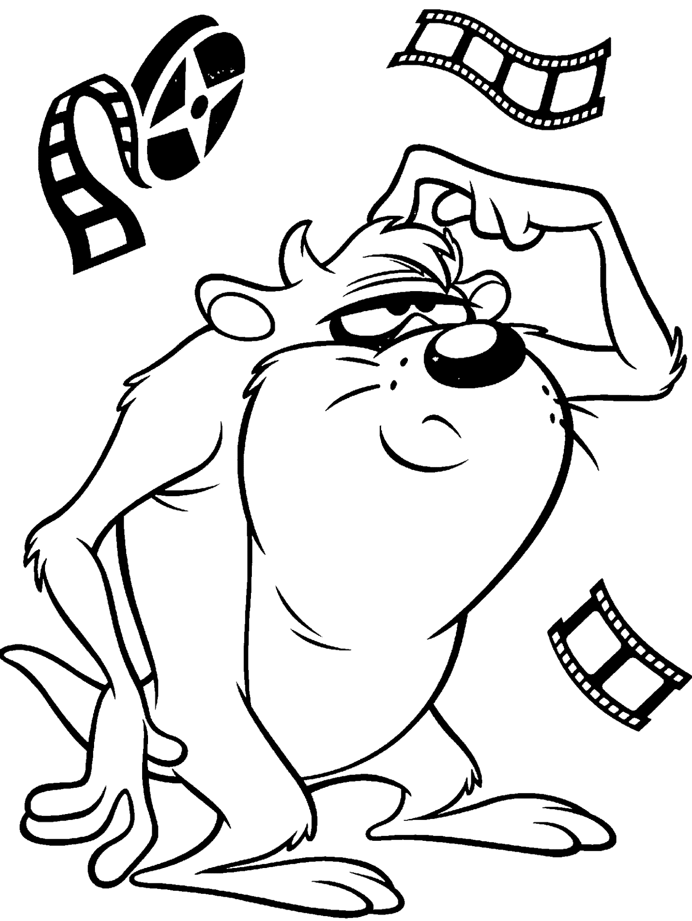 1398x1860 Taz The Tasmanian Devil Coloring Page Looney Tunes Spot Coloring