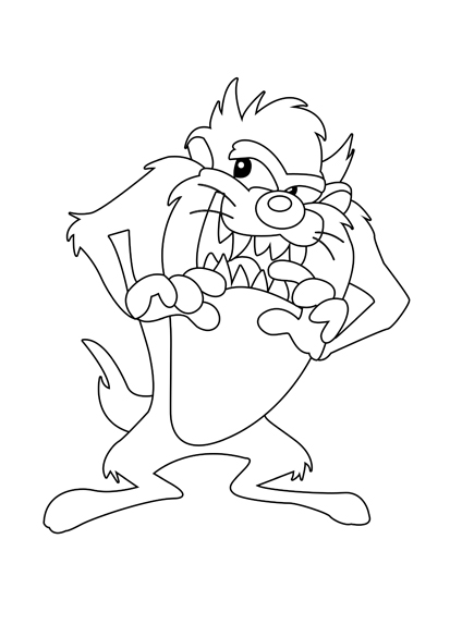 413x585 How To Draw The Tasmanian Devil 14 Steps (With Pictures)