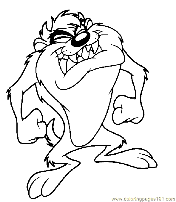 590x674 Taz Coloring Pages Coloring Page For Kids