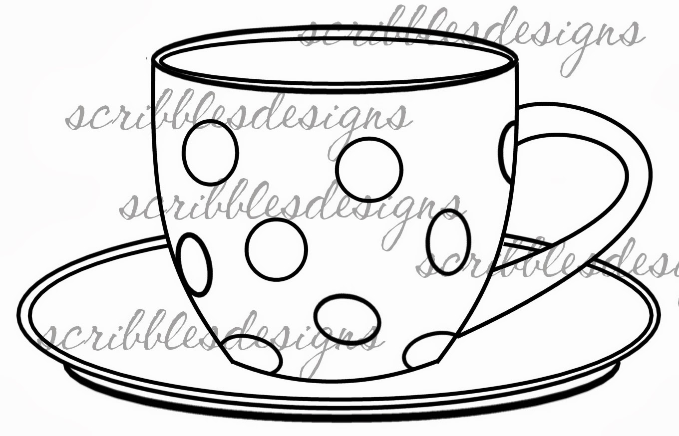 1360x874 Drawing Of A Teacup Drawn Tea Cup Tea Party