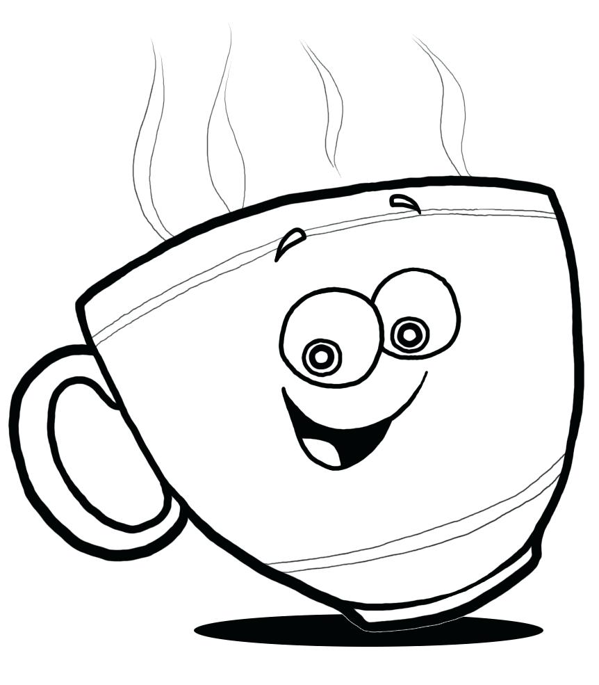 862x985 Coloring Tea Cup Coloring Page