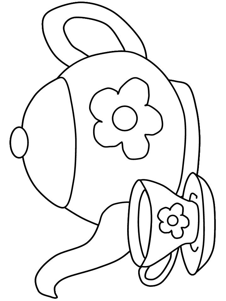 718x957 Coloring Pages For Girls Tea Party Colouring To Fancy Draw
