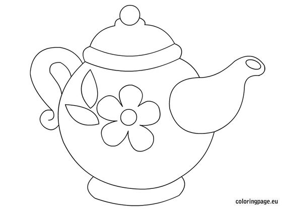 564x417 Sketching A Teacup Teapot, Template And Embroidery