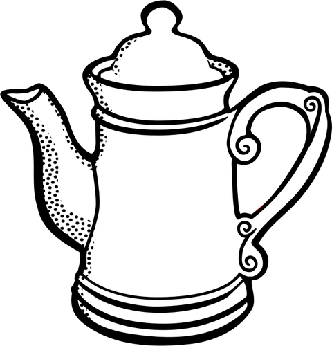 480x500 Tea Pot Vector Drawing Public Domain Vectors
