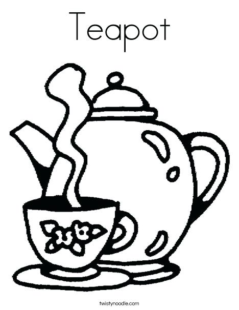 468x605 Black And White Tea Pot