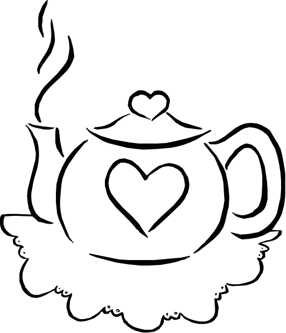 578x671 Teapot Coloring Page 305994