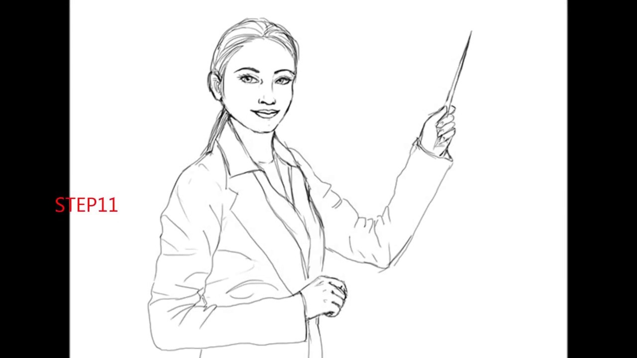 1280x720 How To Draw A Teacher