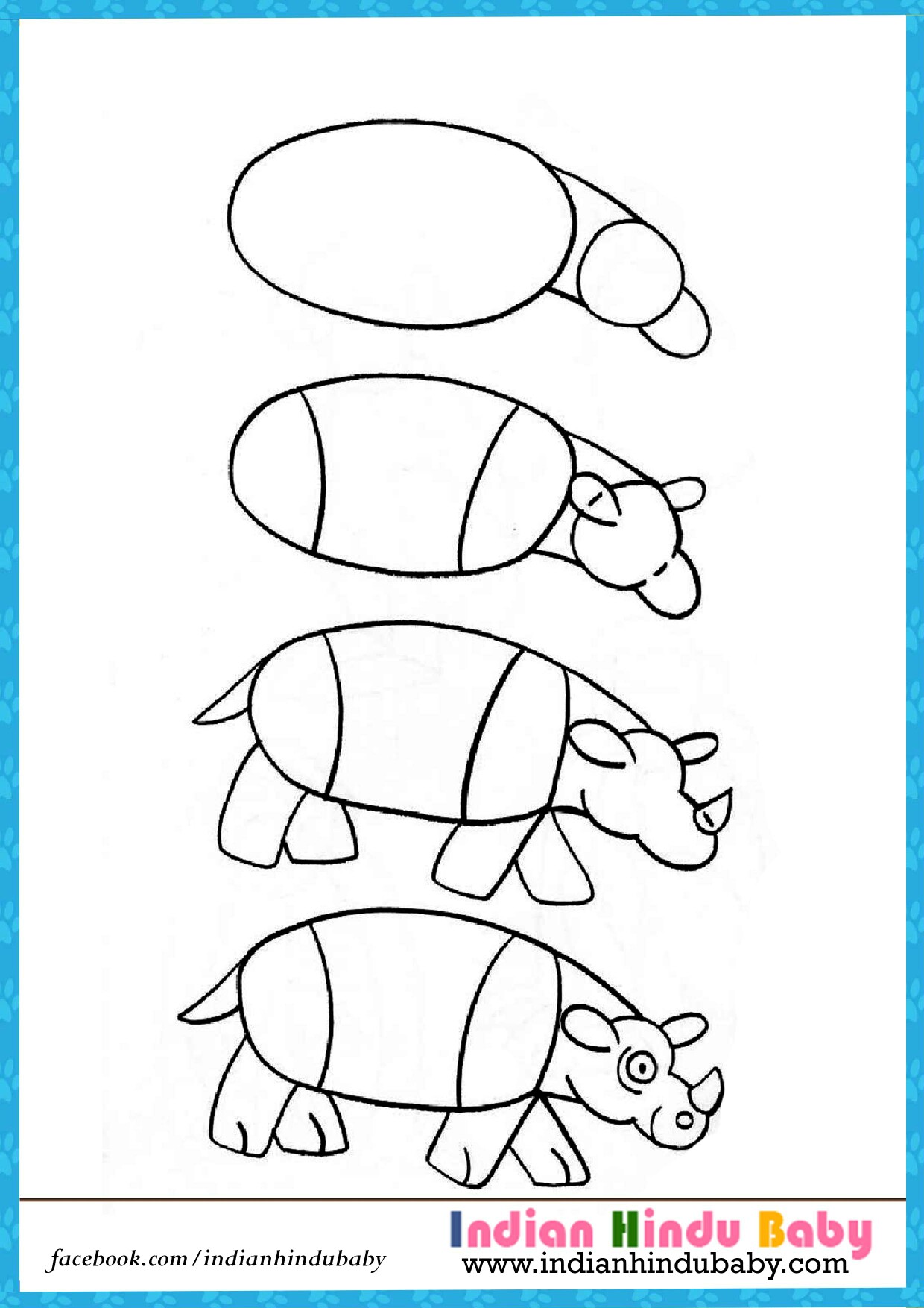 1240x1754 Teach Your Kid To Draw Hippo With Simple Drawing Tips Drawing