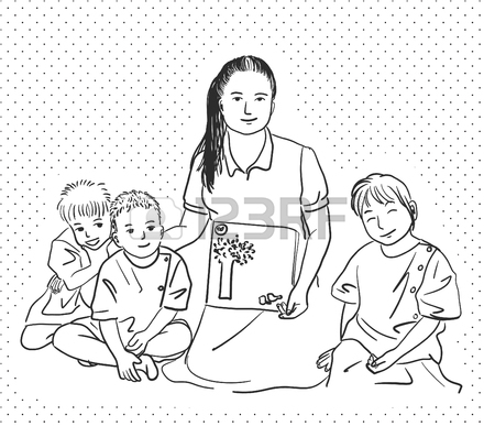 450x397 Drawing Of Teacher Student Royalty Free Cliparts, Vectors,