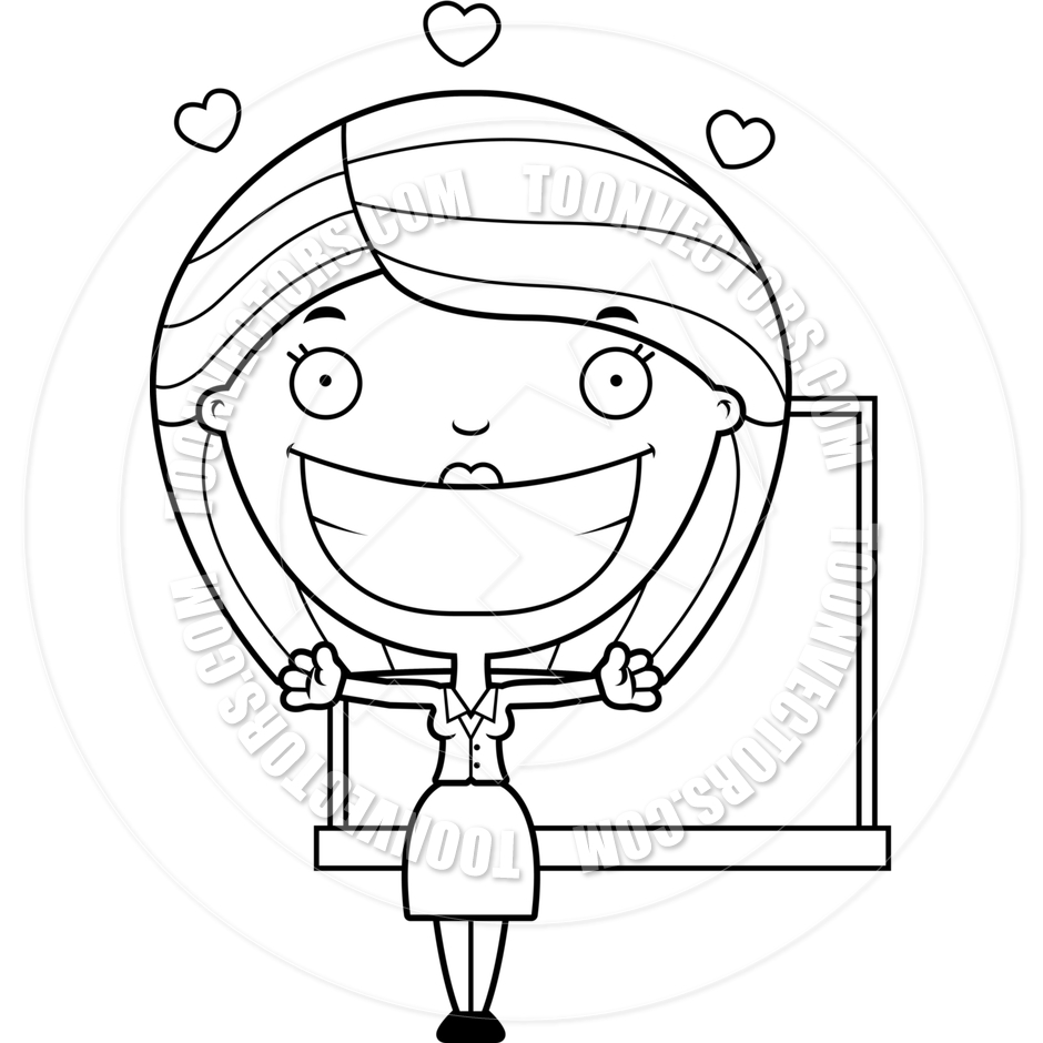 940x940 Cartoon Woman Hug (Teacher Black Amp White) By Cory Thoman Toon