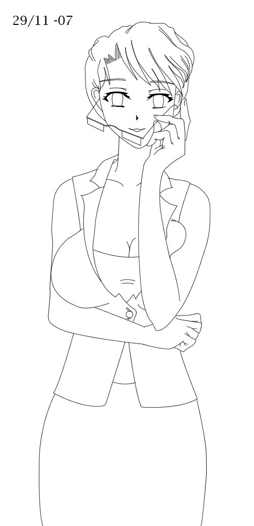 500x1035 Teacher Anime Drawing Easy Serious Teacher Drawing Anime