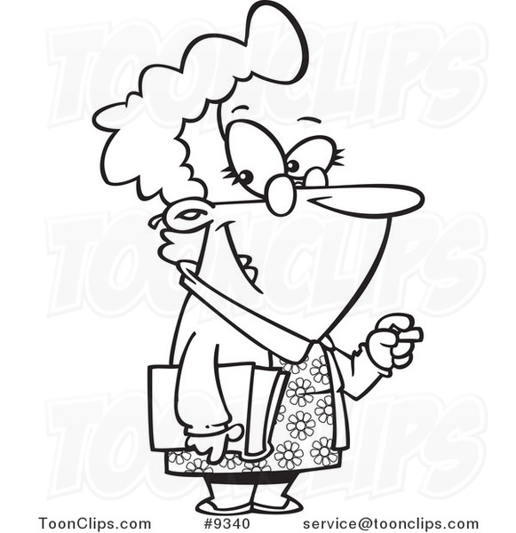 581x600 Cartoon Black And White Line Drawing Of A Friendly School Teacher