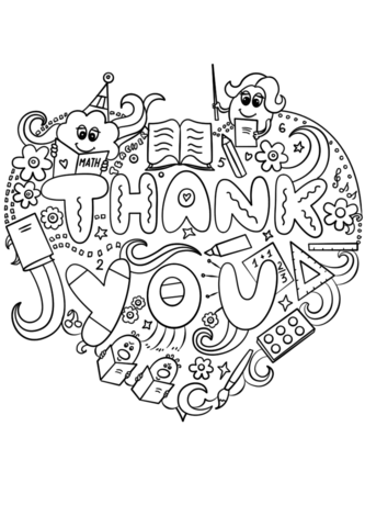 333x480 Thank You Teacher Doodle Coloring Page Free Printable Coloring Pages