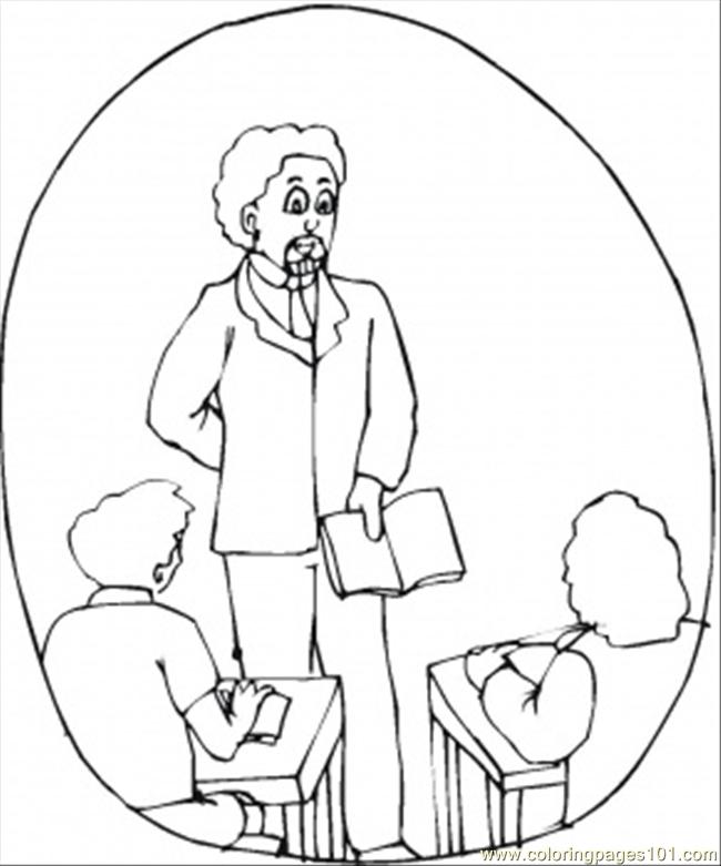 650x781 Teacher In The Class Coloring Page