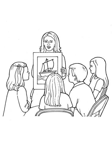 447x596 An Illustration Of A Primary Teacher Giving A Lesson To