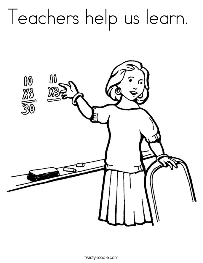 685x886 Teachers Help Us Learn Coloring Page
