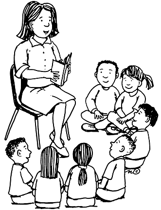 331x432 Teacher Teaching Students Clipart Black And White