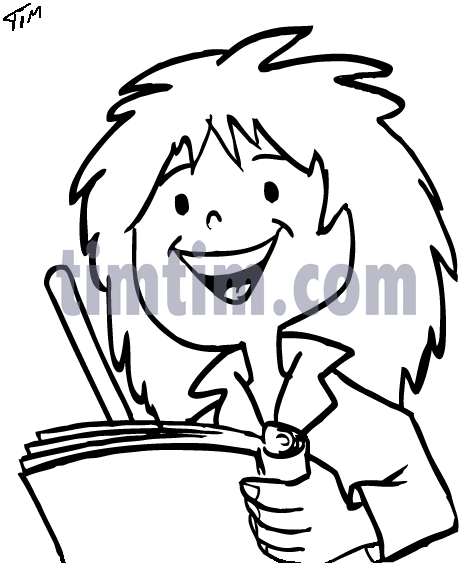 473x563 Free Drawing Of A Working Girl Bw From The Category Occupations +