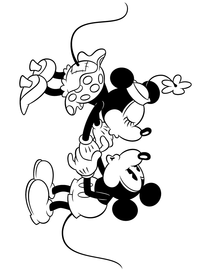 670x867 Minnie Teaching Mickey Mouse To Dance Coloring Page H Amp M