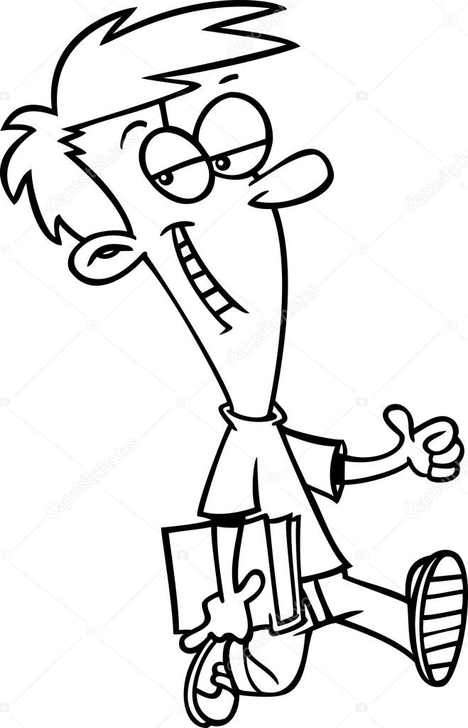 659x1024 Cartoon Confident Student Stock Vector Ronleishman