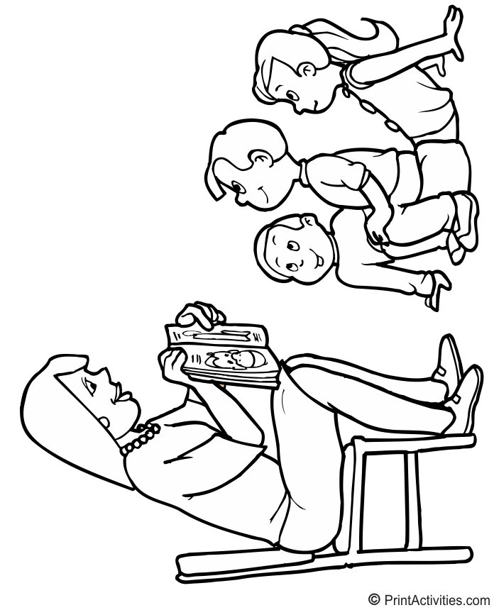 696x860 Teacher And Student Coloring Pages