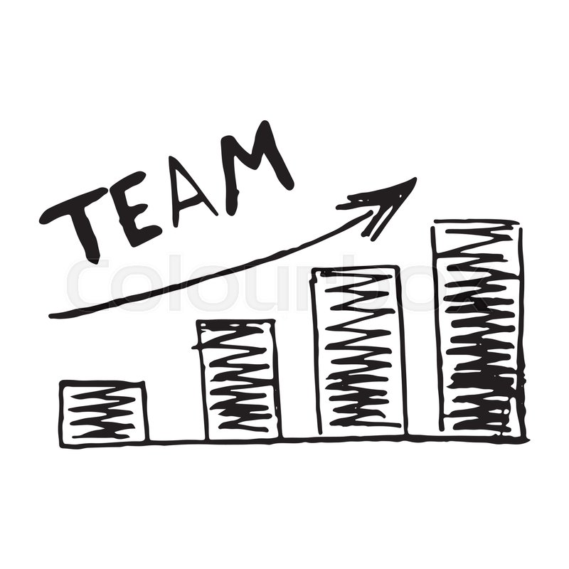 800x800 Hand Drawn Chart Graphic Development Team Vector. Team Building