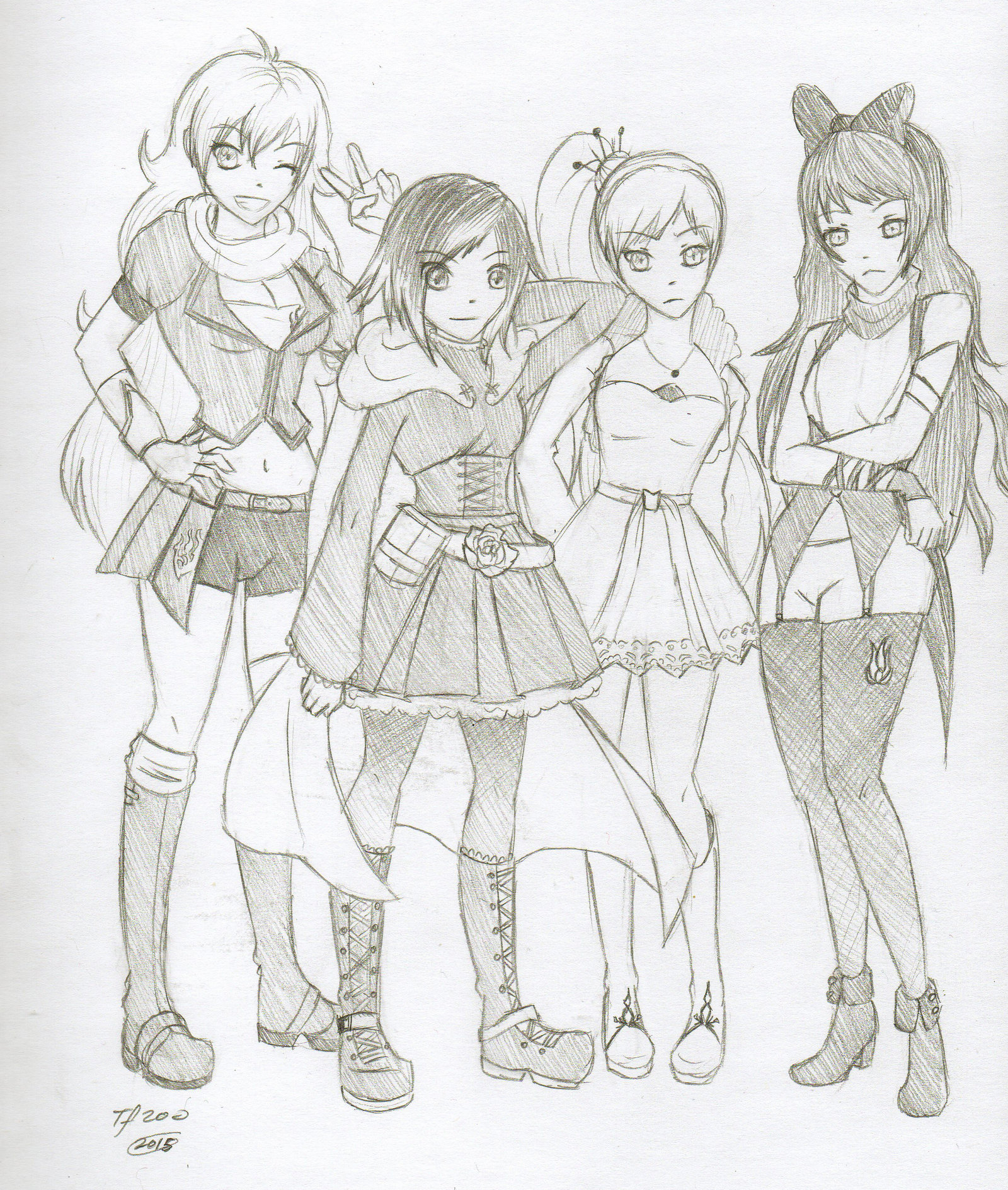 1600x1890 Commission Team Rwby By Artsyxfox