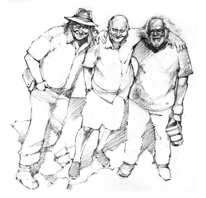 700x672 The Time Team Painting By Peter Phillips