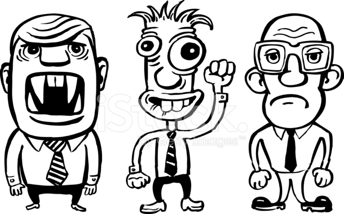 707x440 Whiteboard Drawing Caricature Businessmen Team Stock Vector