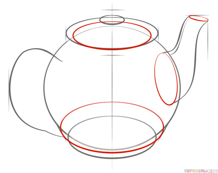 725x575 How To Draw A Teapot Step By Step. Drawing Tutorials For Kids